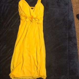 Yellow halter dress
